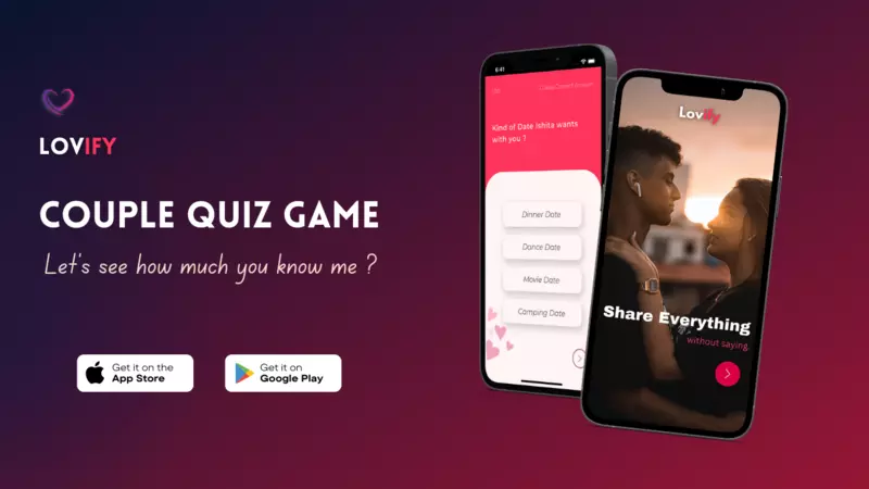 Lovify couple questions game, relationship quiz for long distance couples