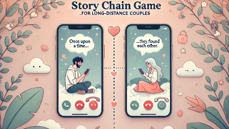 Story chain offline game for LDR couples